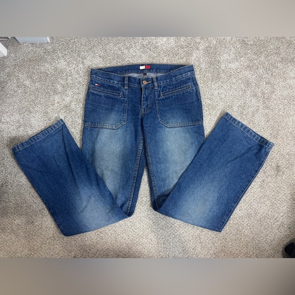 Tommy Hilfiger Denim - Vintage Y2K Tommy Jeans Low Rise Size 5 Straight Jeans 90s 2002